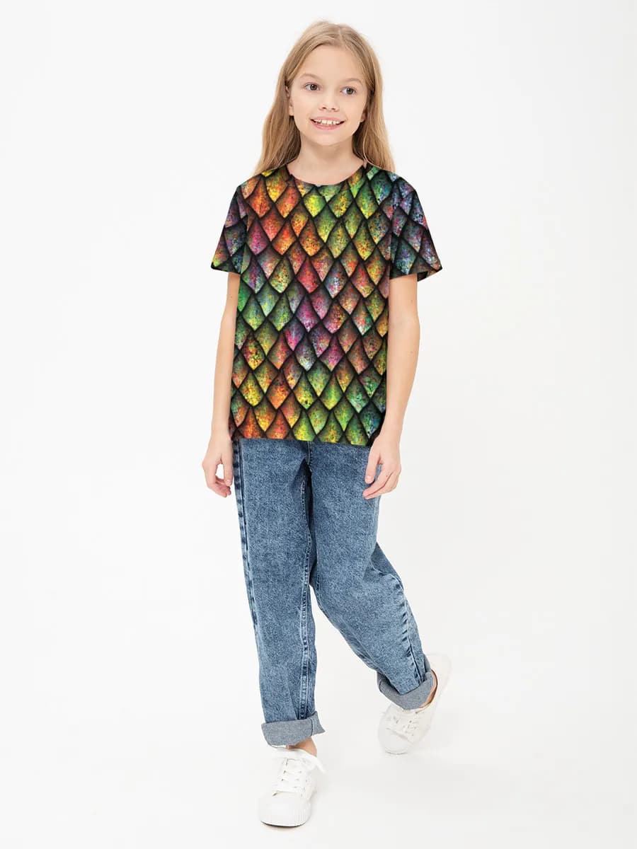 Children's cotton T-shirt (for girls. Copy)