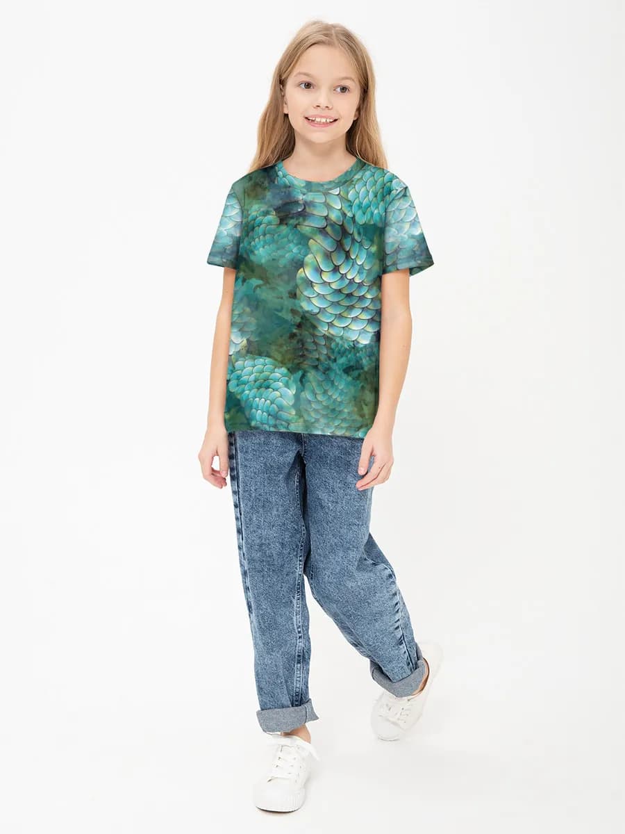 Children's cotton T-shirt (for girls. Copy)