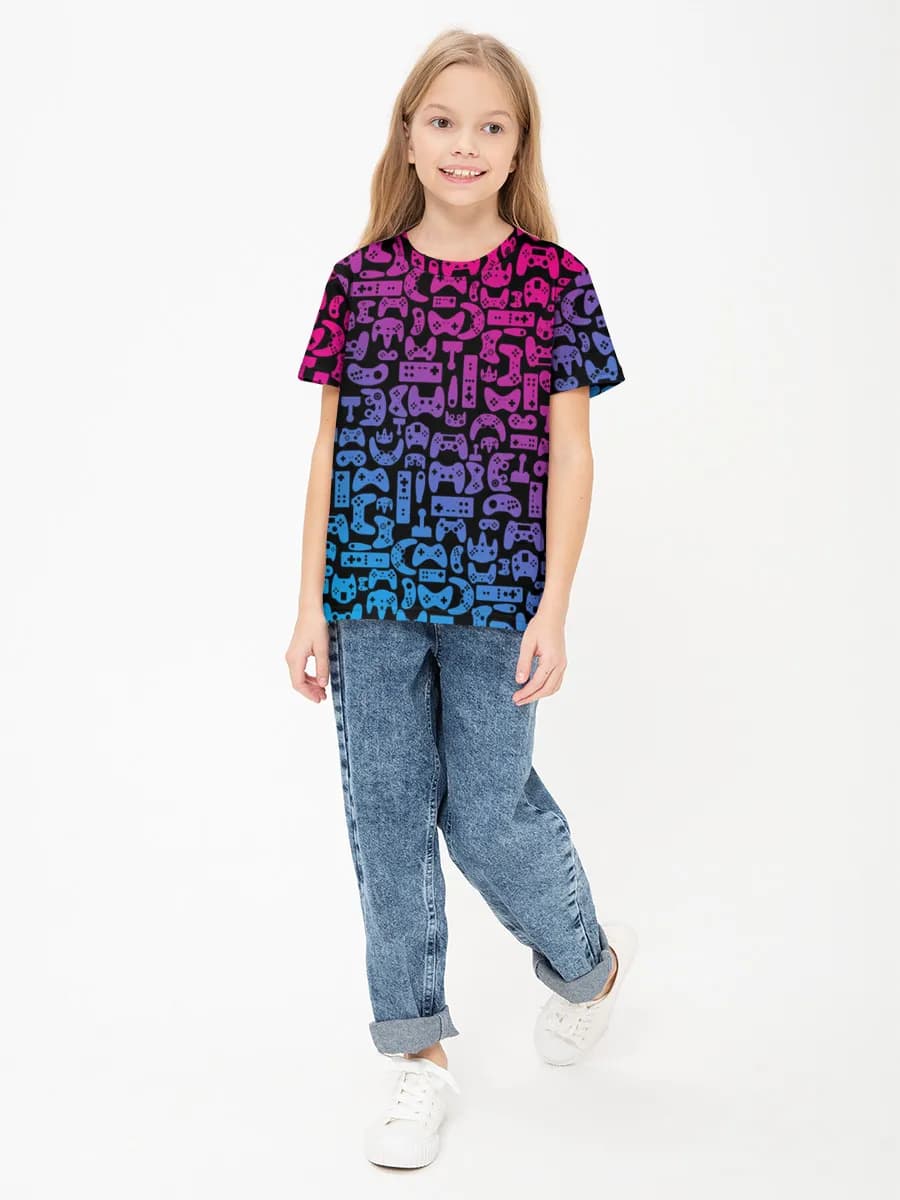Children's cotton T-shirt (for girls. Copy)