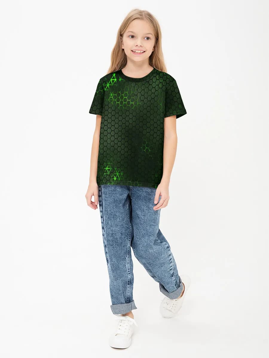 Children's cotton T-shirt (for girls. Copy)