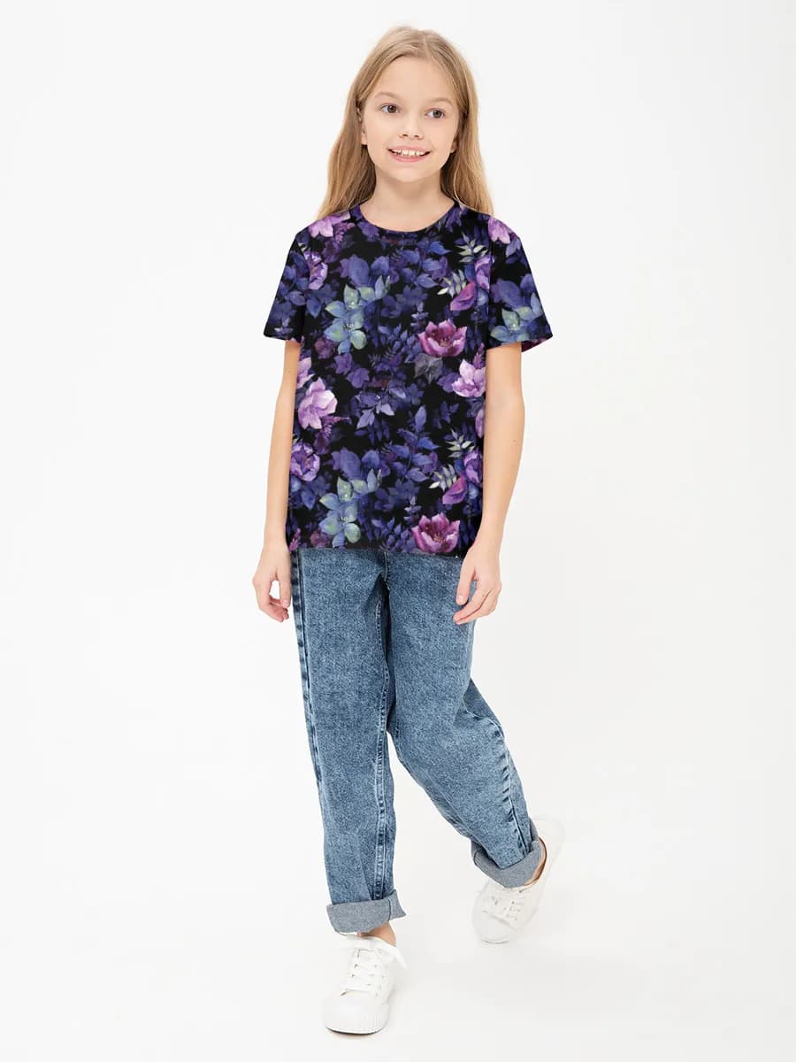 Midnight Purple Florals