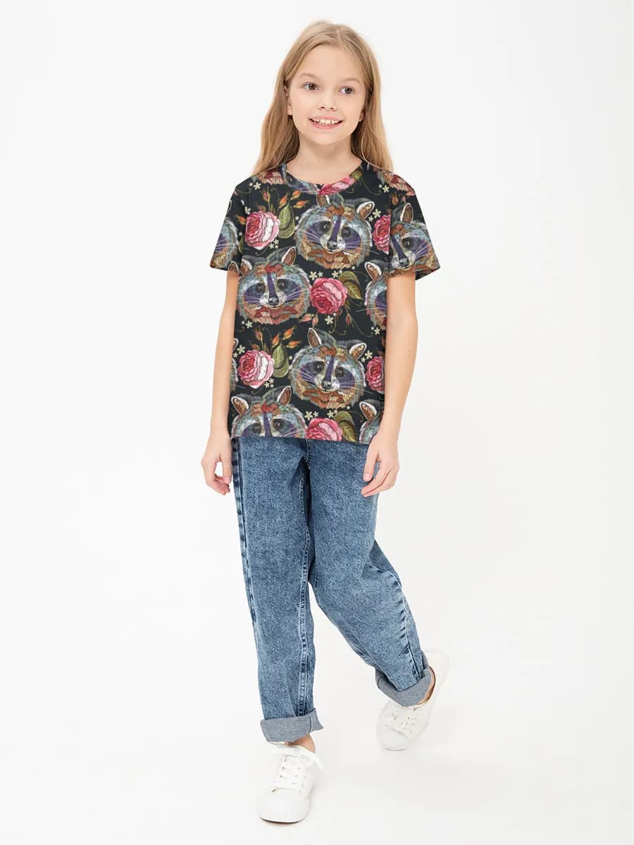 Children's cotton T-shirt (for girls. Copy)