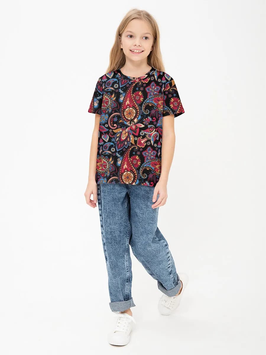 Children's cotton T-shirt (for girls. Copy)