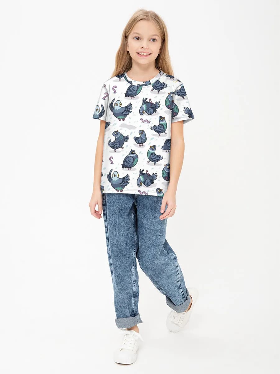 Children's cotton T-shirt (for girls. Copy)