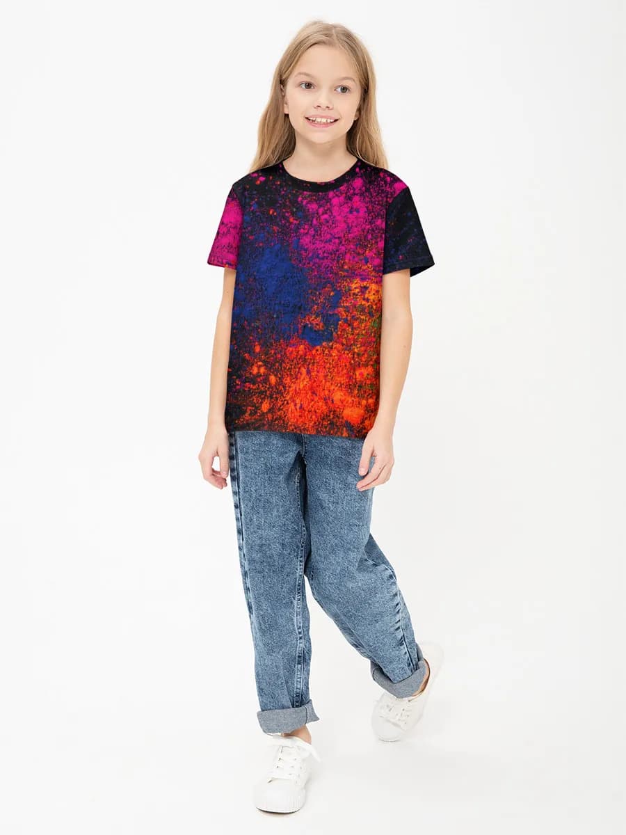 Children's cotton T-shirt (for girls. Copy)