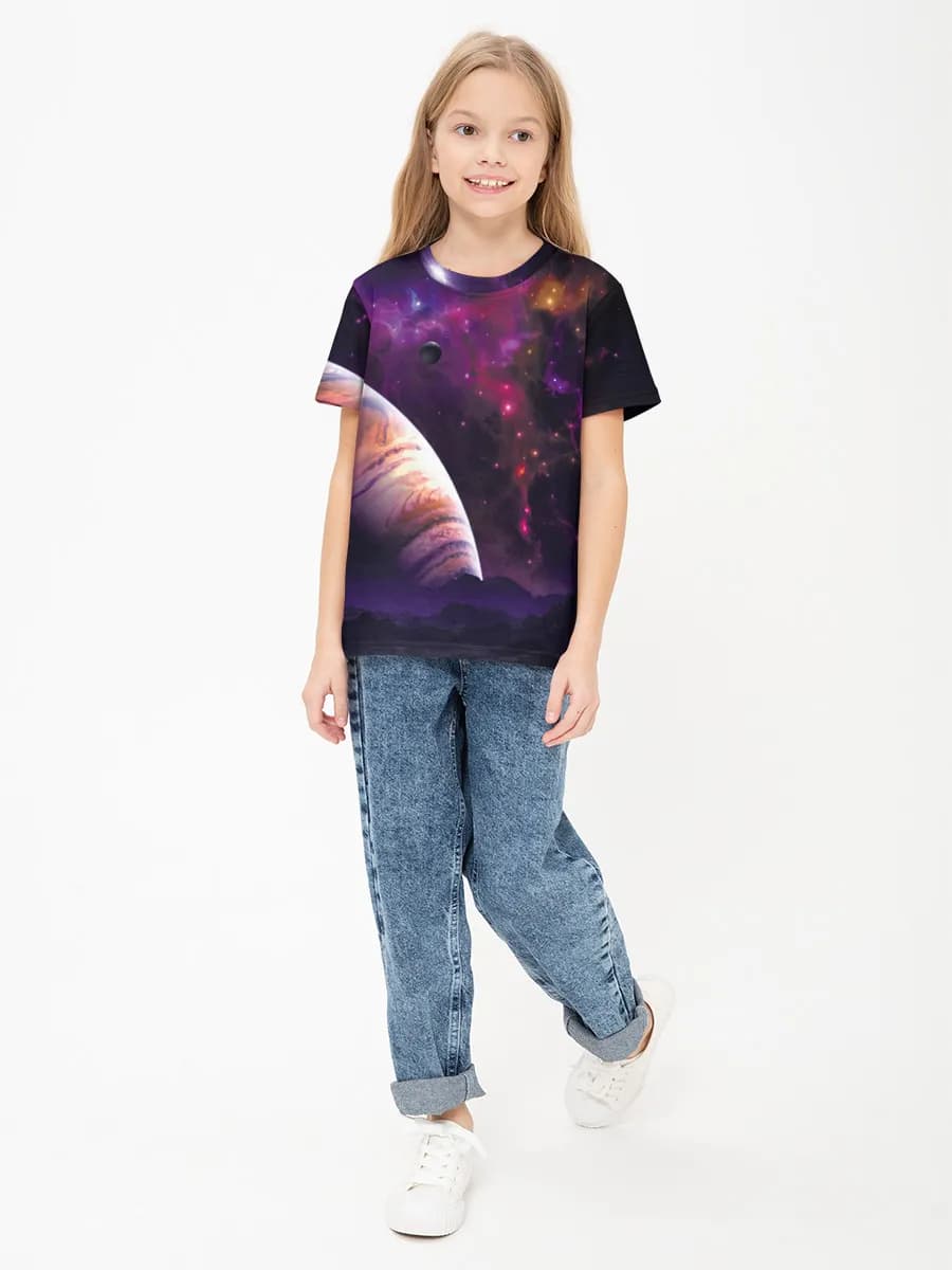 Children's cotton T-shirt (for girls. Copy)