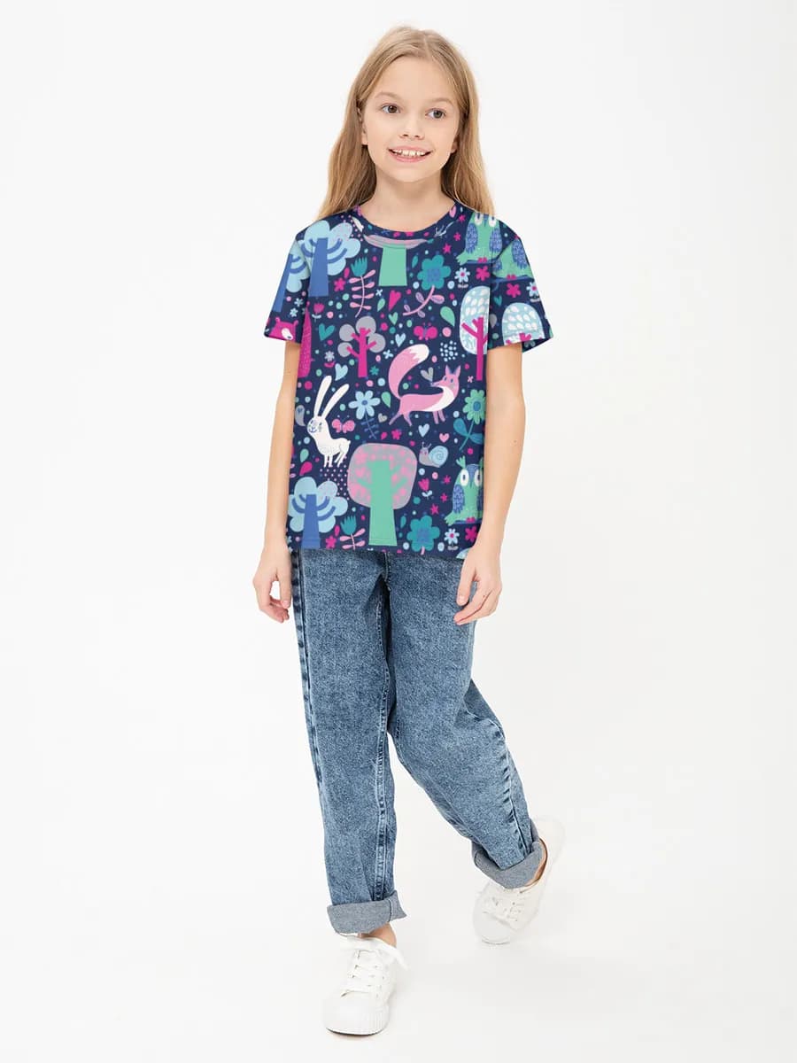 Children's cotton T-shirt (for girls. Copy)