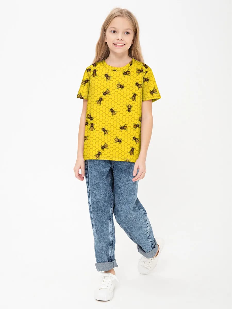 Children's cotton T-shirt (for girls. Copy)