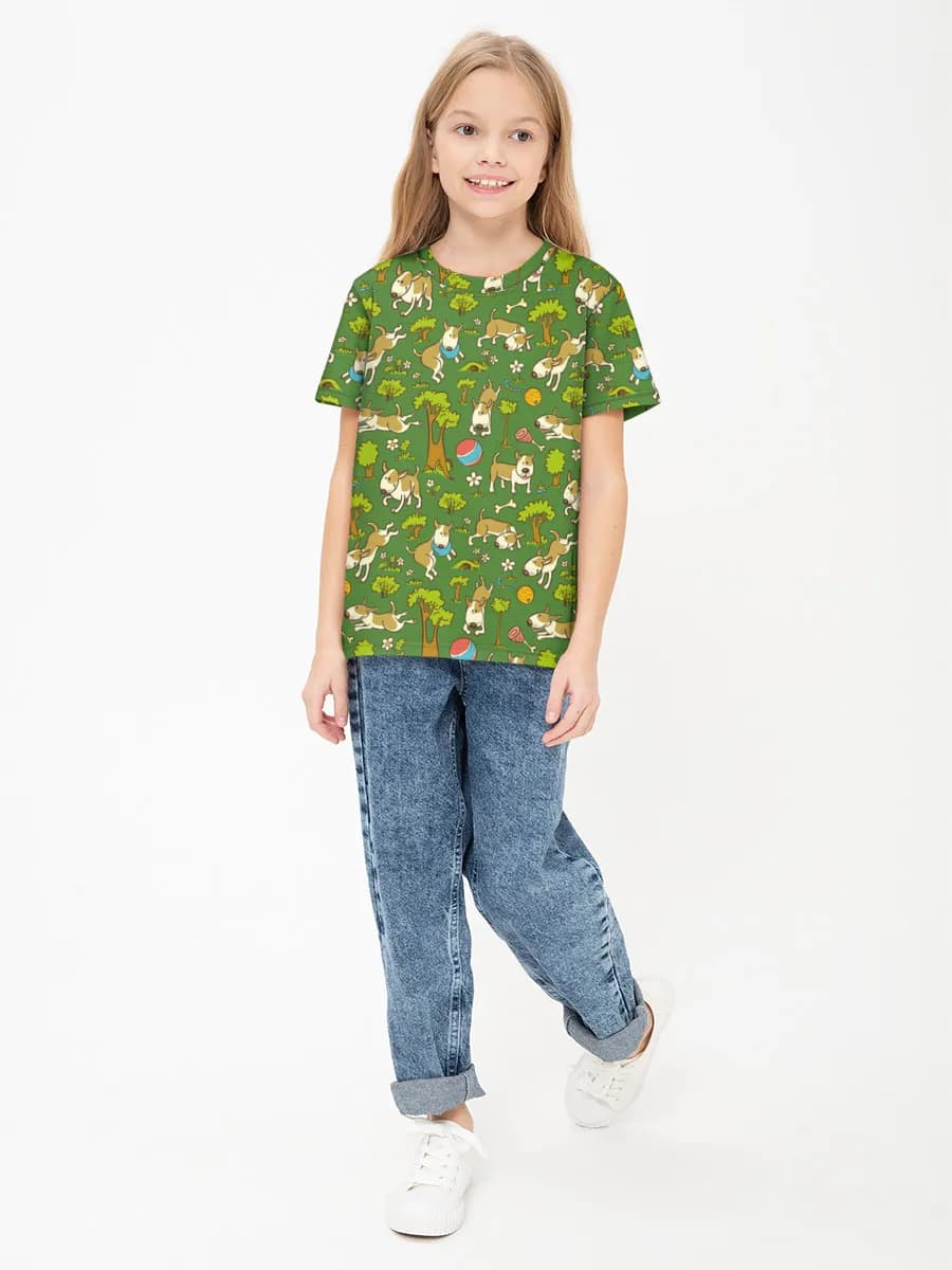 Children's cotton T-shirt (for girls. Copy)