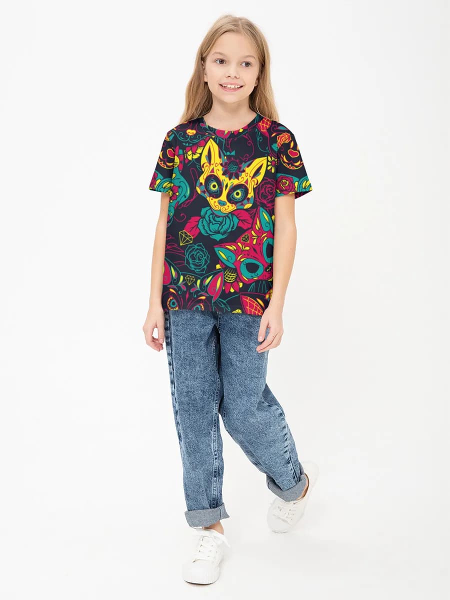 Children's cotton T-shirt (for girls. Copy)