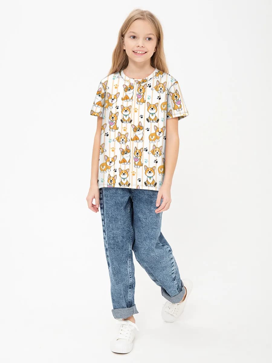Children's cotton T-shirt (for girls. Copy)