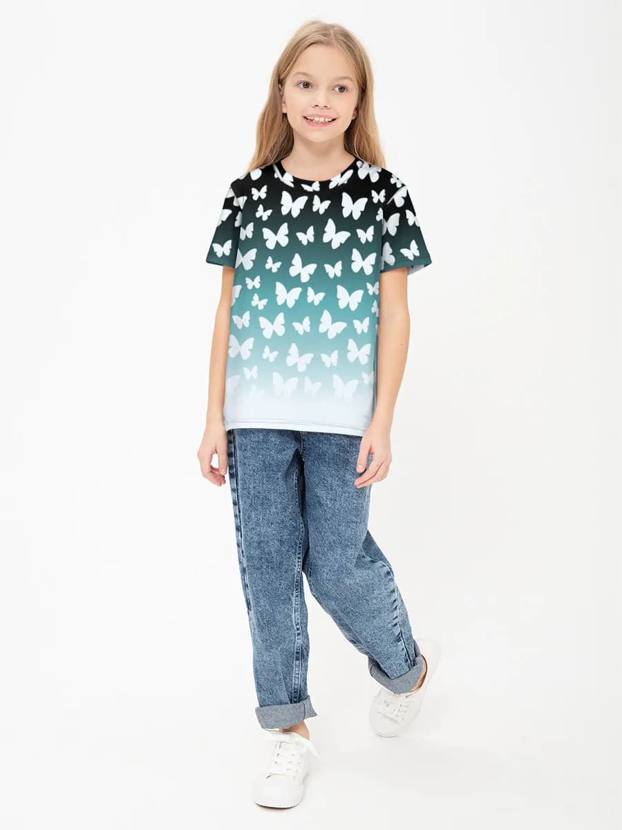 Children's cotton T-shirt (for girls. Copy)