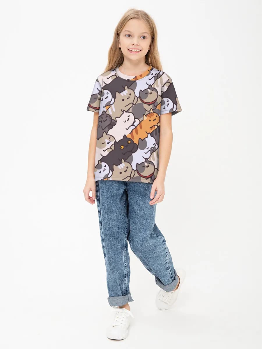Children's cotton T-shirt (for girls. Copy)
