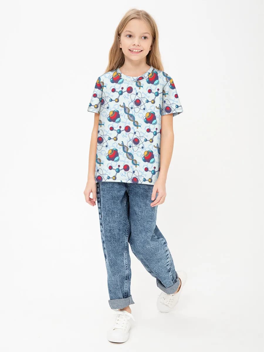 Children's cotton T-shirt (for girls. Copy)