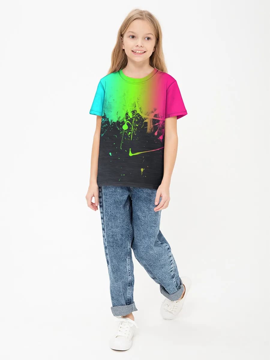 Children's cotton T-shirt (for girls. Copy)