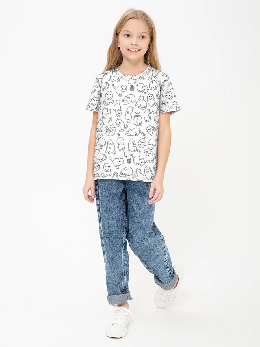 Children's cotton T-shirt (for girls. Copy)