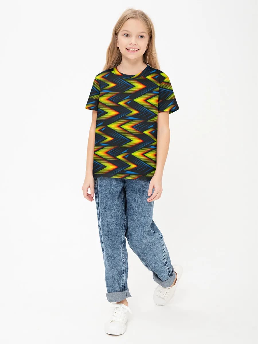 Neon Chevron Zigzag