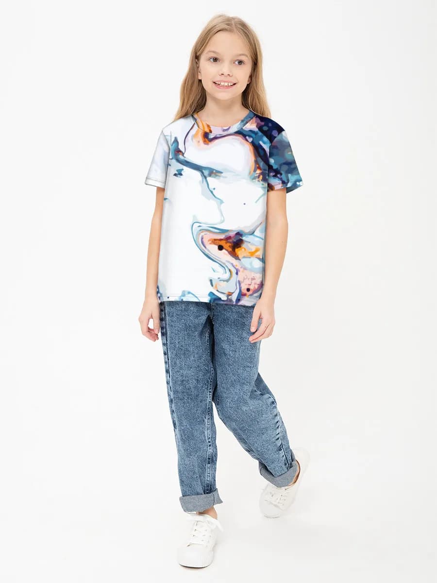 Children's cotton T-shirt (for girls. Copy)