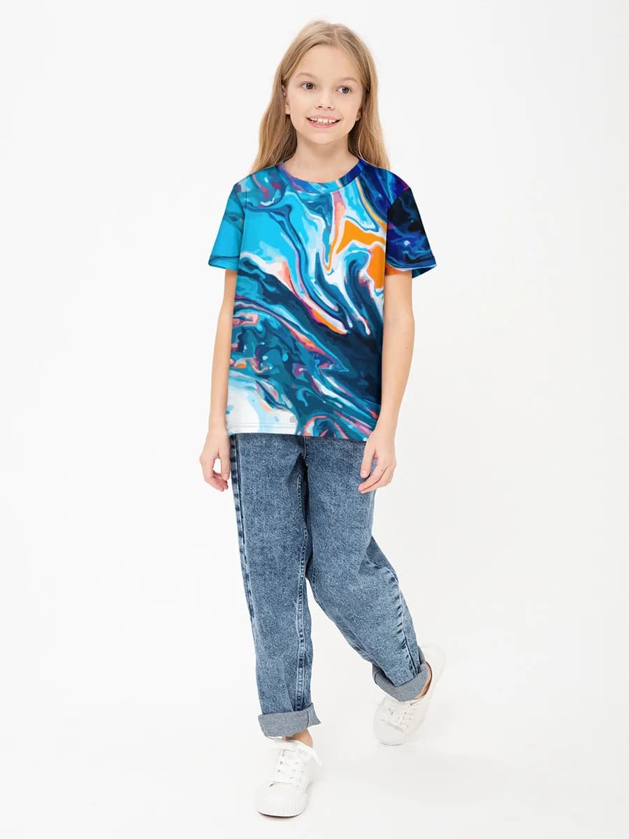 Children's cotton T-shirt (for girls. Copy)