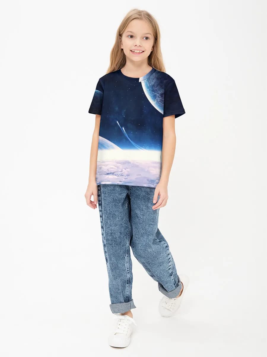 Children's cotton T-shirt (for girls. Copy)