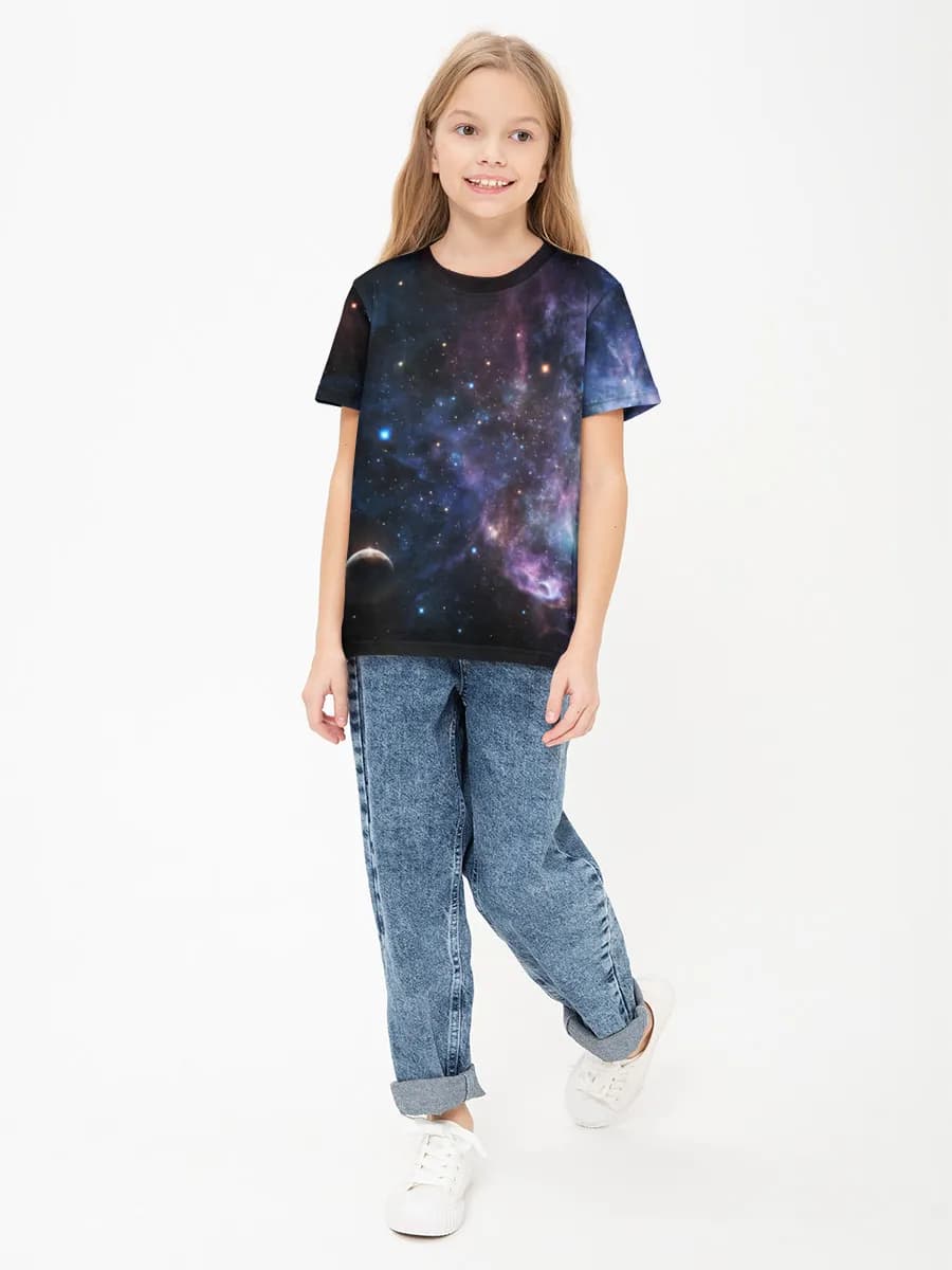 Children's cotton T-shirt (for girls. Copy)