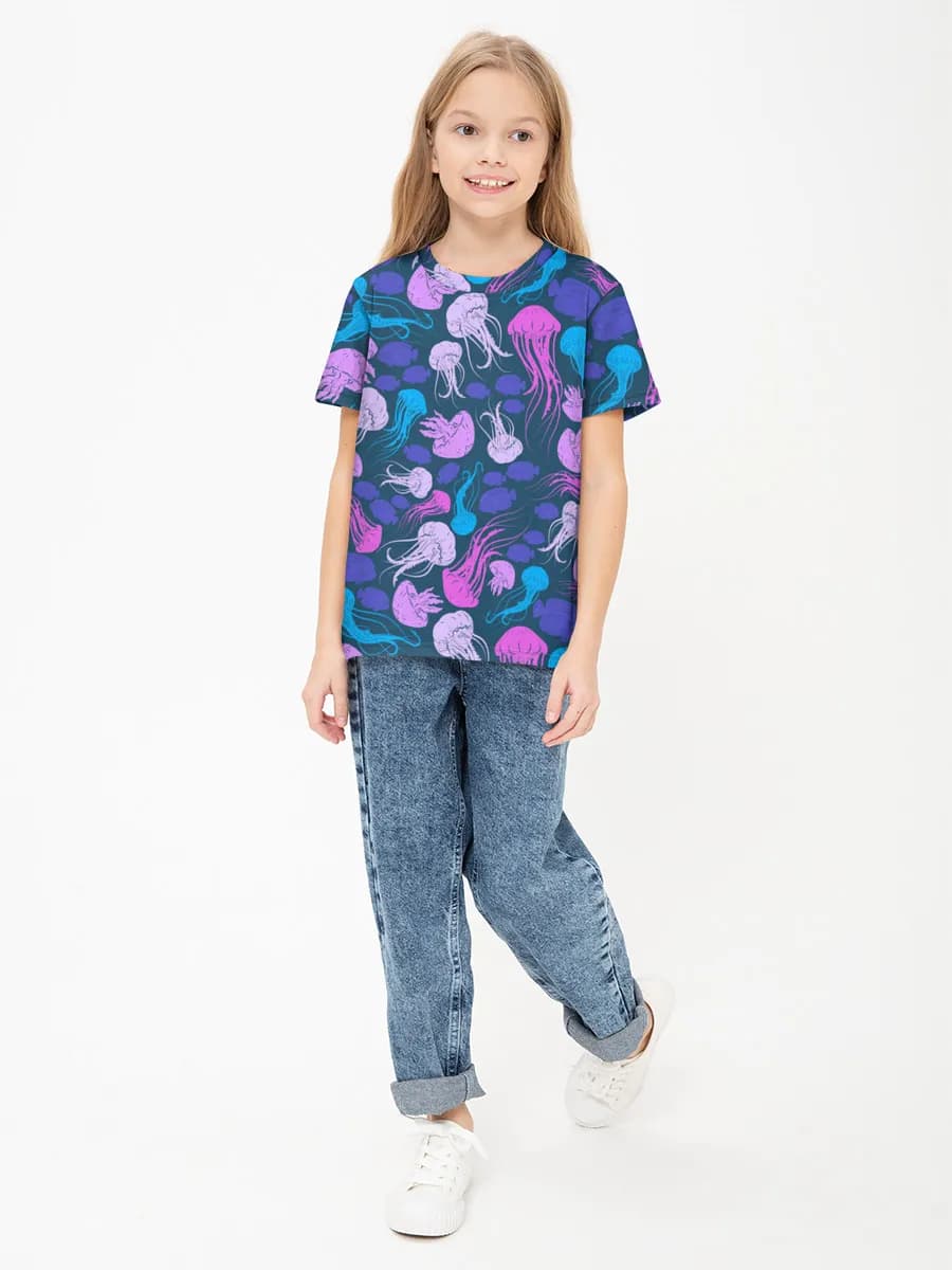 Children's cotton T-shirt (for girls. Copy)