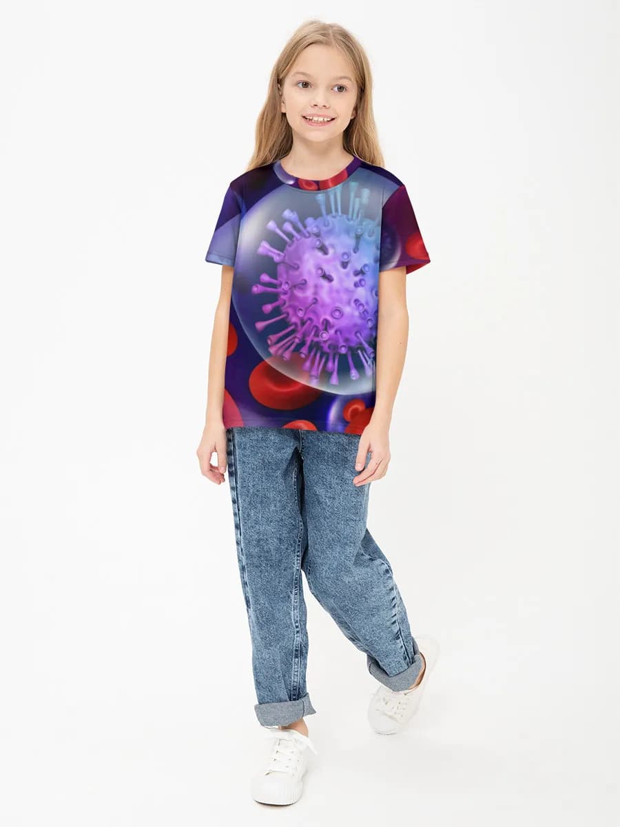 Children's cotton T-shirt (for girls. Copy)
