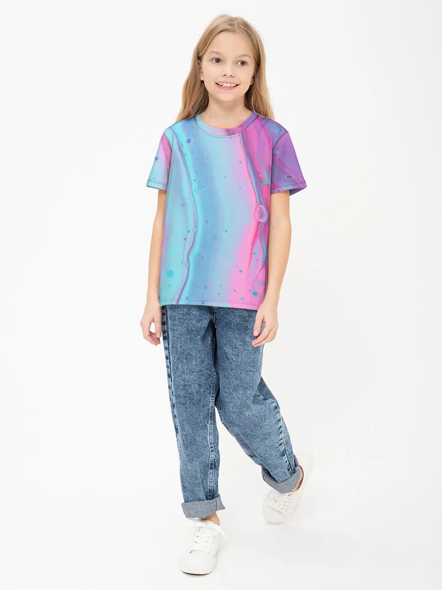 Children's cotton T-shirt (for girls. Copy)