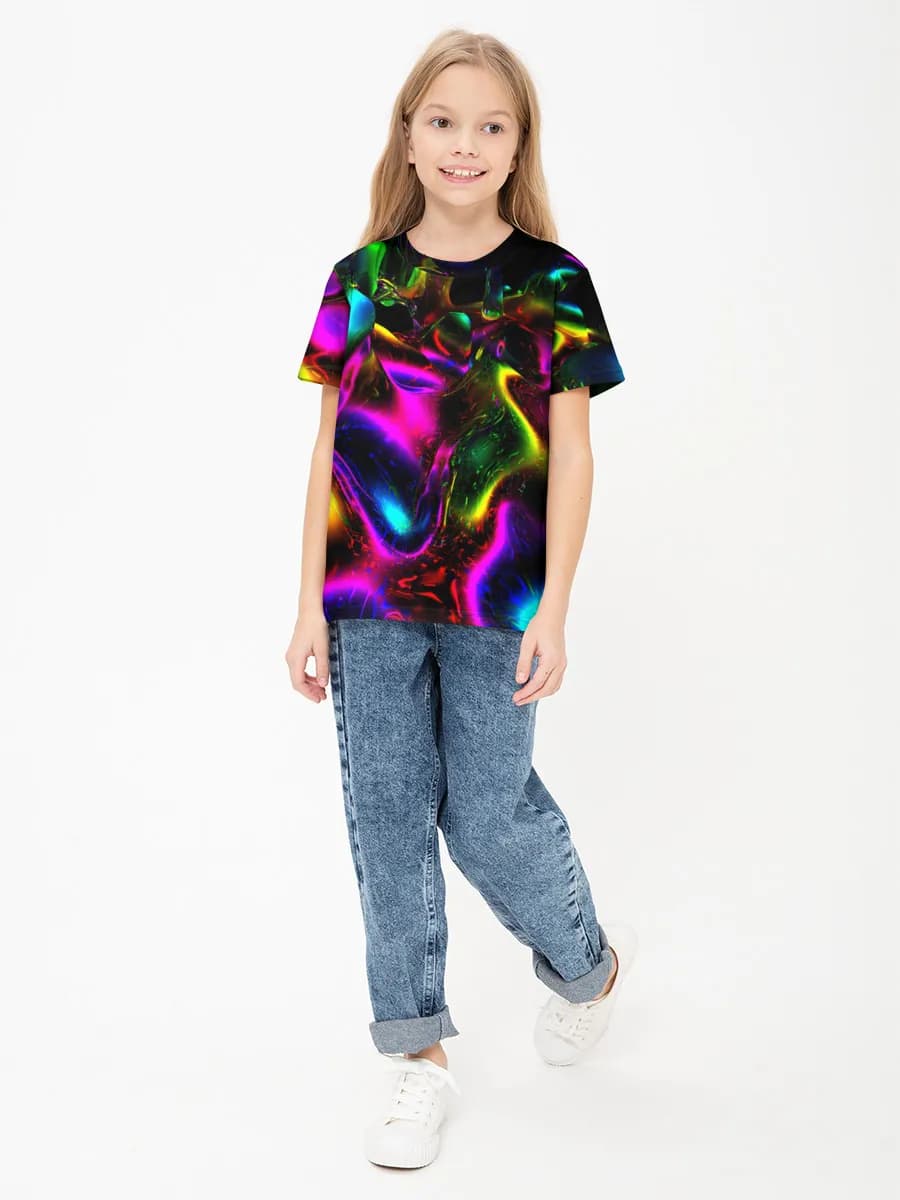 Children's cotton T-shirt (for girls. Copy)