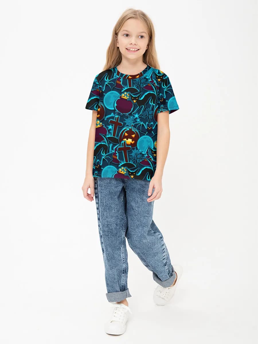 Children's cotton T-shirt (for girls. Copy)