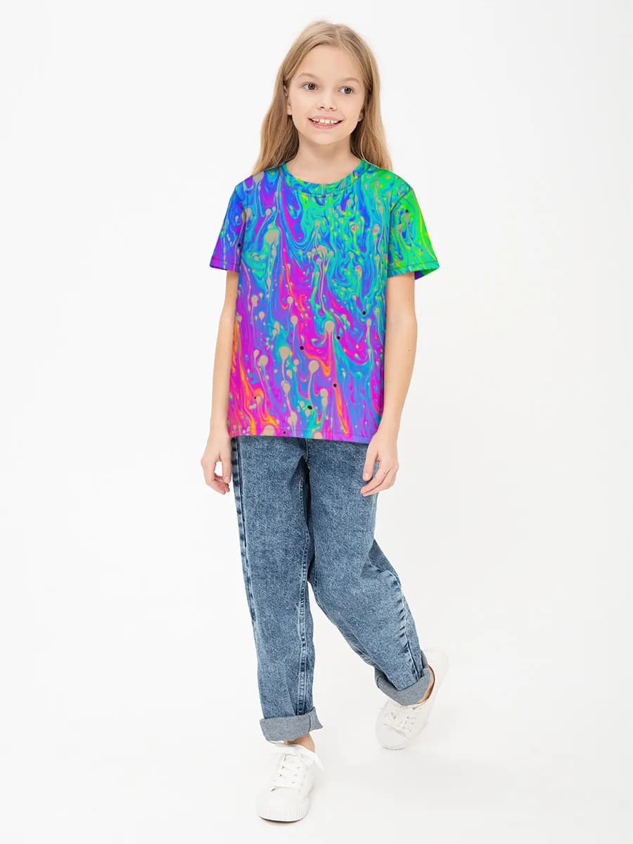 Children's cotton T-shirt (for girls. Copy)