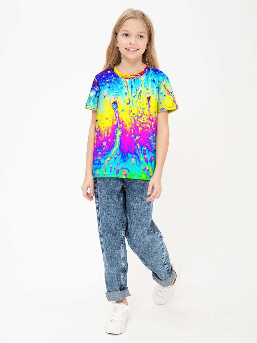 Neon Rainbow Fluid Splash