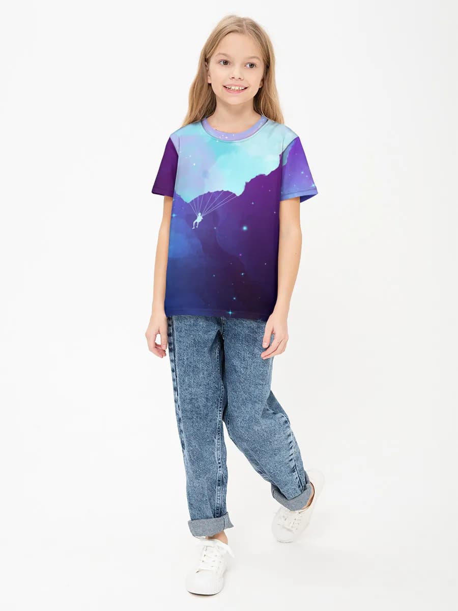 Children's cotton T-shirt (for girls. Copy)