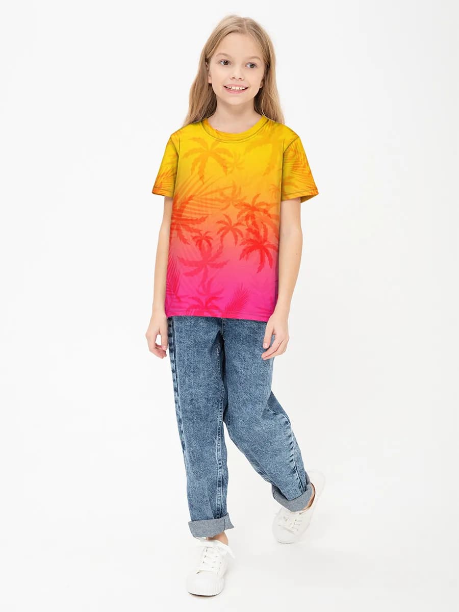Children's cotton T-shirt (for girls. Copy)