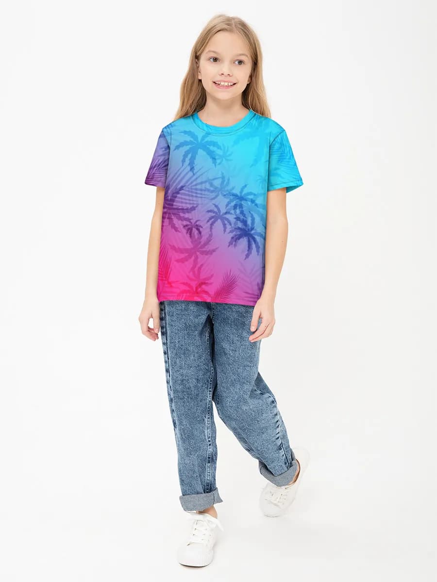 Children's cotton T-shirt (for girls. Copy)