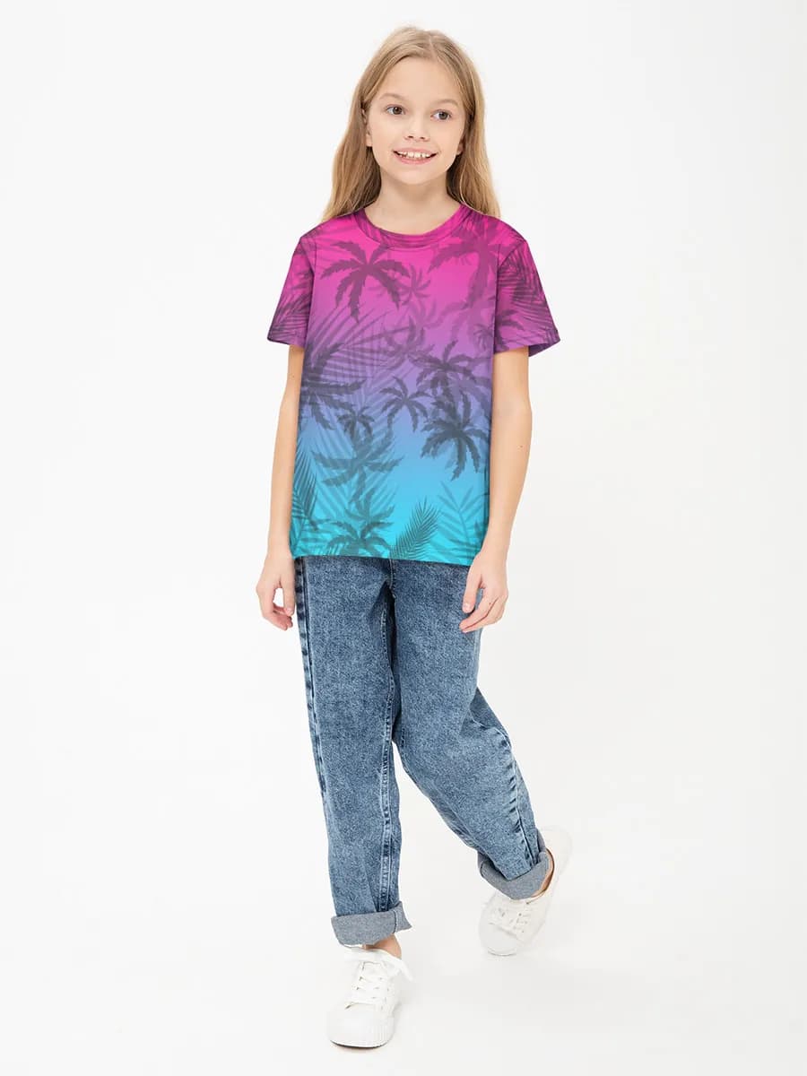Children's cotton T-shirt (for girls. Copy)