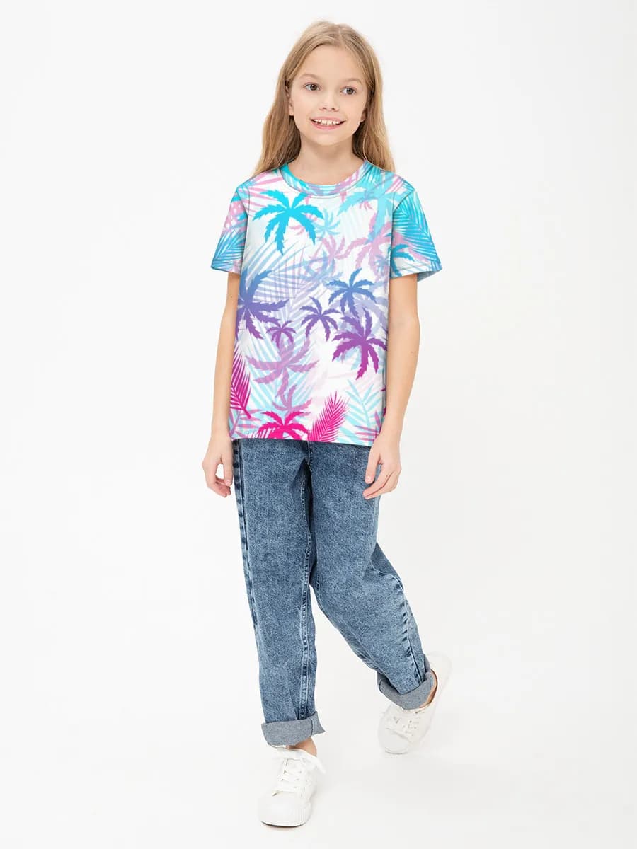 Children's cotton T-shirt (for girls. Copy)