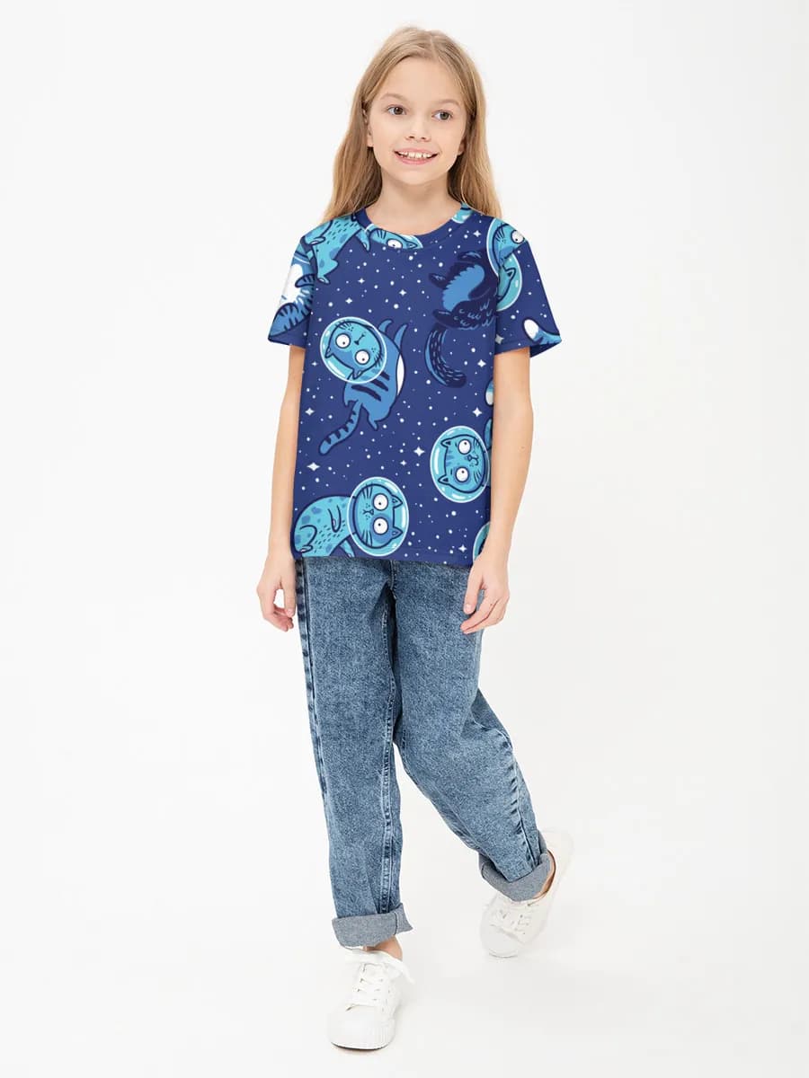 Children's cotton T-shirt (for girls. Copy)