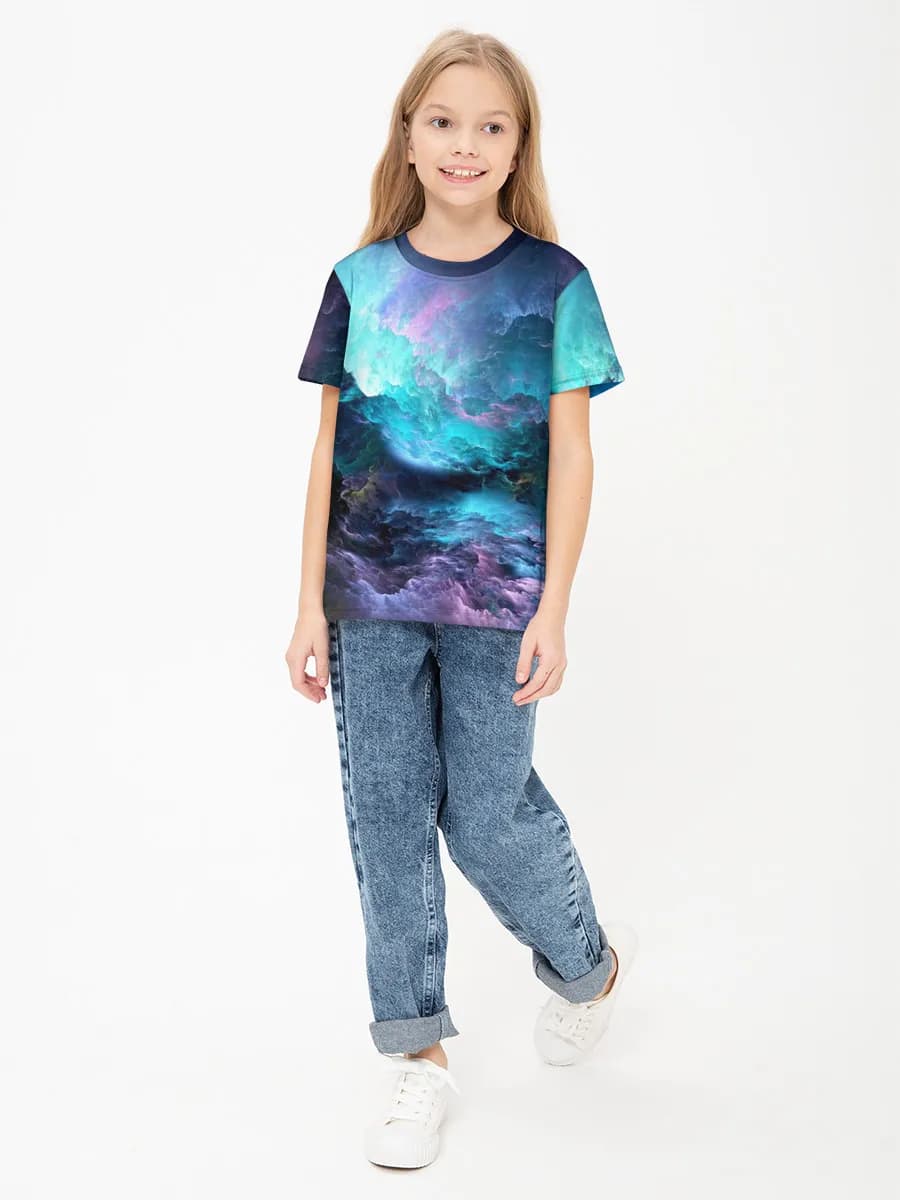 Children's cotton T-shirt (for girls. Copy)