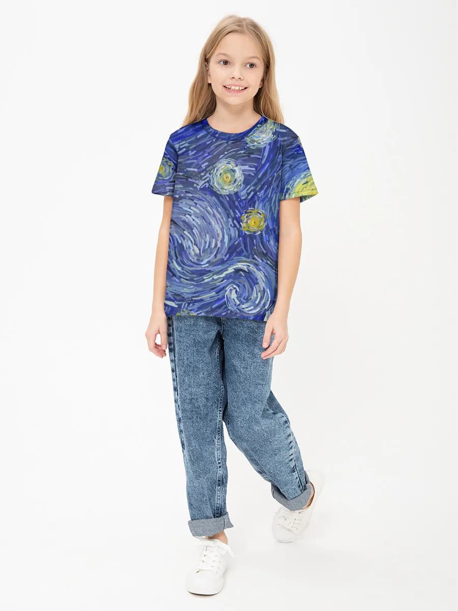 Children's cotton T-shirt (for girls. Copy)