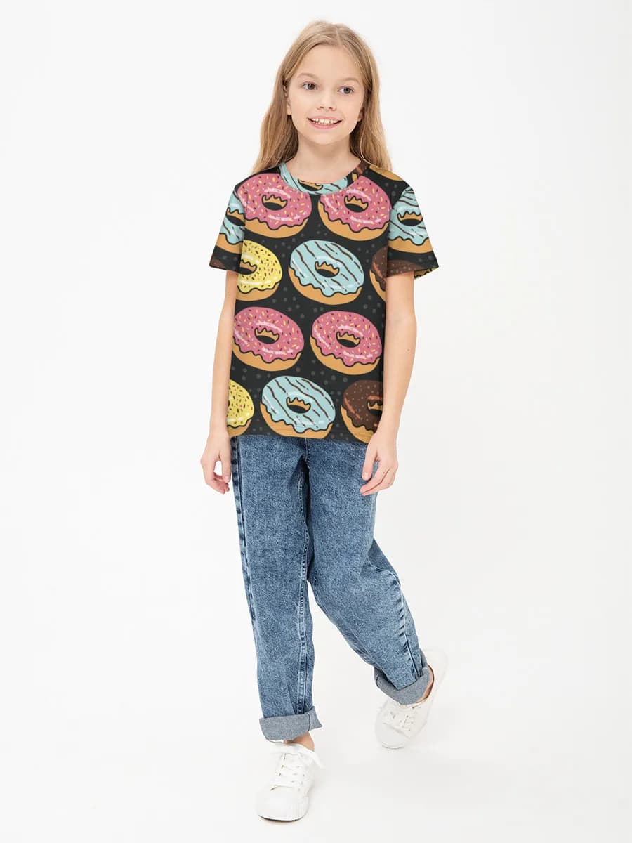 Children's cotton T-shirt (for girls. Copy)