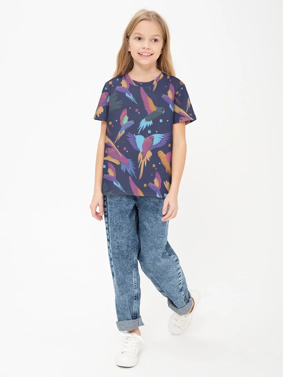 Children's cotton T-shirt (for girls. Copy)