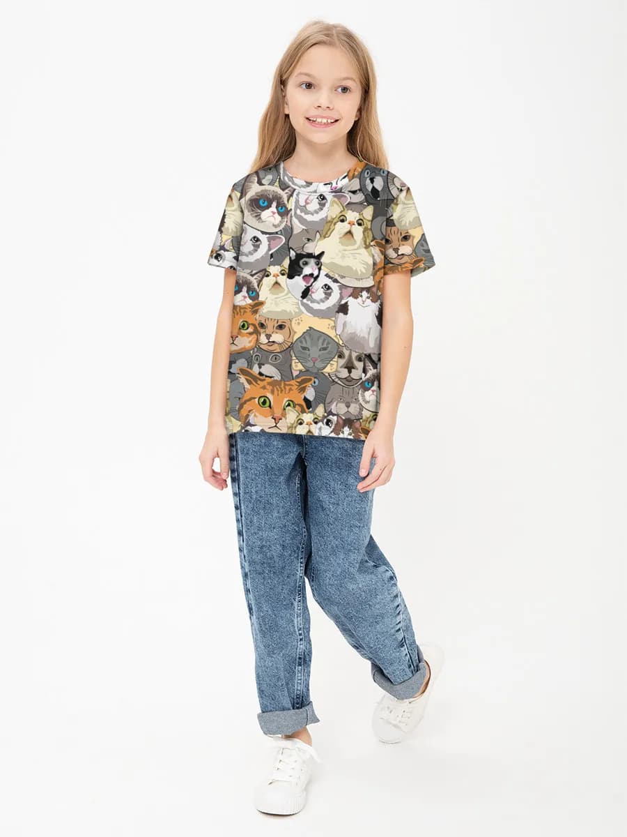 Children's cotton T-shirt (for girls. Copy)