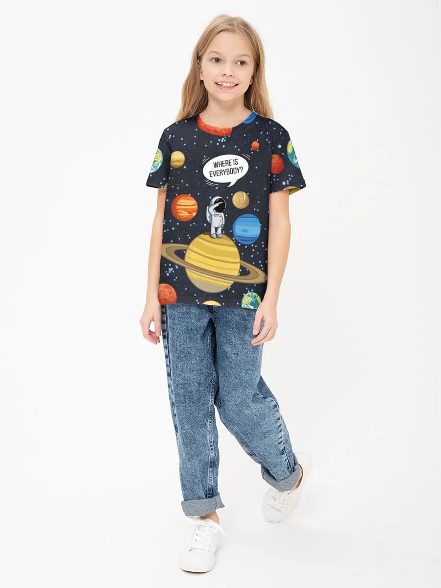 Children's cotton T-shirt (for girls. Copy)