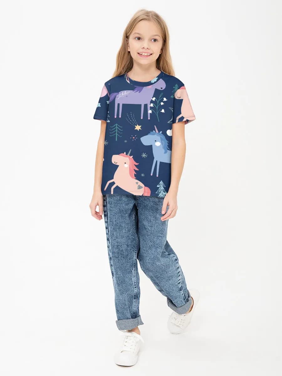 Children's cotton T-shirt (for girls. Copy)