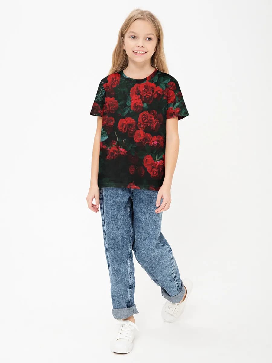 Children's cotton T-shirt (for girls. Copy)