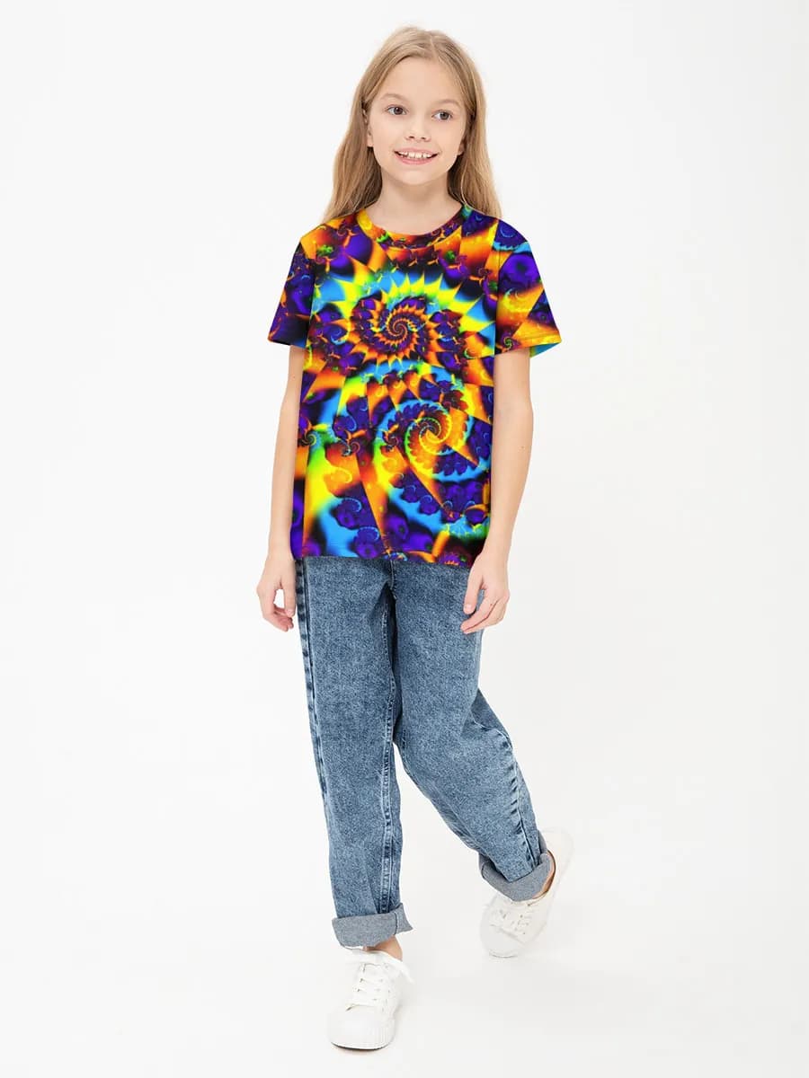 Children's cotton T-shirt (for girls. Copy)