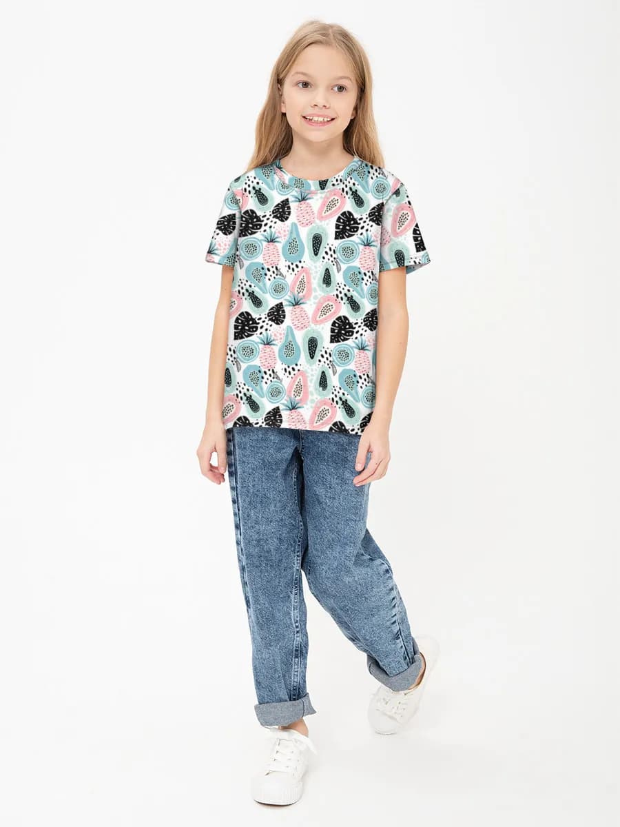 Children's cotton T-shirt (for girls. Copy)
