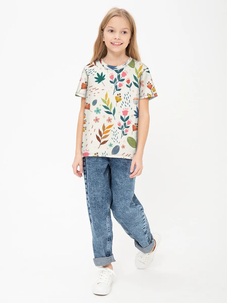Children's cotton T-shirt (for girls. Copy)