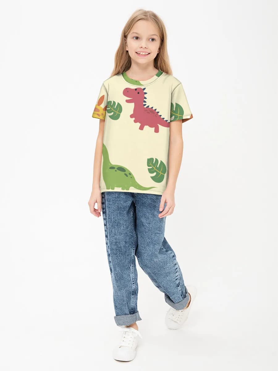 Children's cotton T-shirt (for girls. Copy)